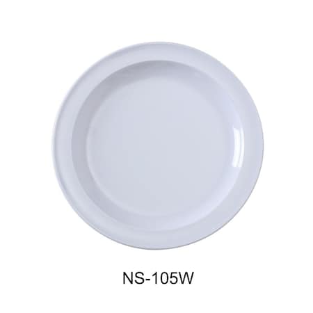 Yanco 5.5 in. Nessico Round Plate, White, 48PK NS-105W